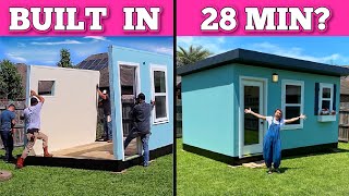 Build A House In 28 MINUTES SNAP Together Homes [upl. by Amitarp]