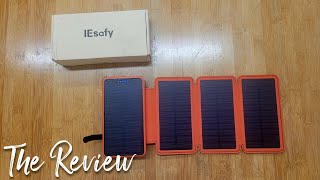 IEsafy Solar Power Bank 26800mAh  The Review [upl. by Bil]