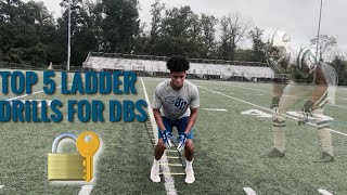 TOP 5 AGILITY LADDER DRILLS FOR DBS [upl. by Oribelle]