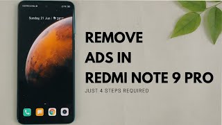 Remove Ads In Redmi Note 9 Pro  Note 9 Pro Max [upl. by Annodam252]