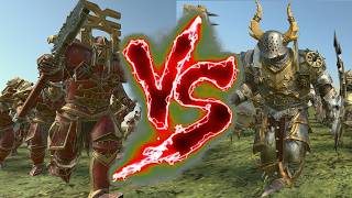 Chaos Warriors of Khorne DW  Max Rank VS Chosen Total War Warhammer 3 [upl. by Avah]