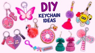 10 DIY KEYCHAIN IDEAS  How To Make Super Cute Keychains  BTS  Barbie  BFF Gift and more [upl. by Housen]