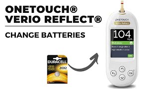 Change batteries in OneTouch® Verio Reflect Meter [upl. by Markowitz594]