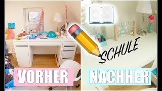 Schreibtisch für die Schule organisieren 📚  Kinderzimmer aufräumen  Isabeau [upl. by Anahpos]