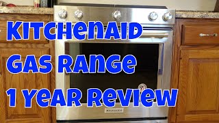 KitchenAid Gas Range 1 Year Review [upl. by Ahsiea]