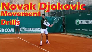 Novak Djokovic Training  Movement Drills On Clay  Top Tennis Training [upl. by Ikkir293]