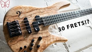 30 FRETS Custom Fodera Bass 👀🦋 [upl. by Surovy]