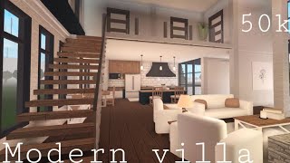 Bloxburg  Modern Villa 50k  House Build [upl. by Kessiah]