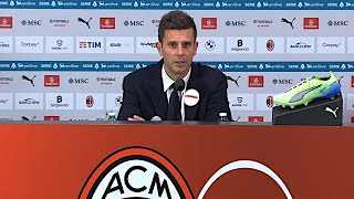 THIAGO MOTTA post MilanJuve 00 conferenza stampa quotPunto molto positivo sul tuffo di Leaoquot [upl. by Elgna]