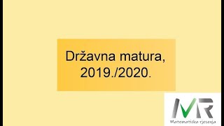 Državna matura iz Matematike B razina 2020 jesen [upl. by Doll]