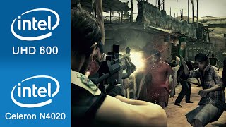 Resident Evil 5 Benchmark Intel UHD 600  Intel Celeron N4020 [upl. by Ekul]