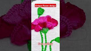 How unique it is flower design hand embroidery design embroidery [upl. by Enortna656]