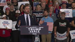 JD Vance campaigns in Auburn Hills one day after the vice presidential debate [upl. by Neirbo]