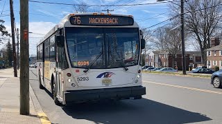 RARE NJT NABI 40SFW 41615 Suburban 5293 On The 76 [upl. by Aikram]