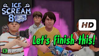 ICE SCREAM 8 TRUE ENDING UPDATE Full CUTSCENES  Lets finish this  High Definition [upl. by Leur]