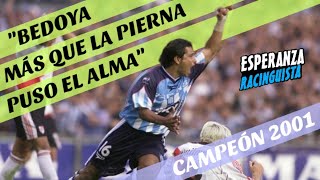 Racing 1 River 1 Apertura 2001 Gol Bedoya Relato Ramiro Gregorio  ESPERANZA RACINGUISTA [upl. by Zitvaa]