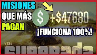 📢8 MEJORES MISIONES QUE MAS PAGAN para GANAR MUCHO DINERO Y RP en GTA 5 ONLINE 20023 PS4  PS5 [upl. by Mayne]