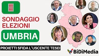 Sondaggio Regionali Umbria Sarà ancora Tesei o vincerà Proietti [upl. by Mac]