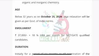 BRIC RCGB JRF vacancy apply online [upl. by Norabel158]