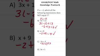 Evaluating Expressions ASVABPiCAT Math Knowledge Practice Test Q acetheasvab w grammarhero [upl. by Teloiv]