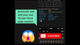 Automatic task with your own Termux Home page [upl. by Sparky]