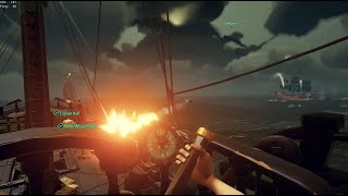 Athena Gilded Guild Galleons Battle Vs Solo Sloop Yoinker LMAO  SOT [upl. by Anneuq]