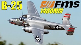 FMS B25 Mitchell UNCUT Flight Demo by RCINFORMER [upl. by Gnas261]