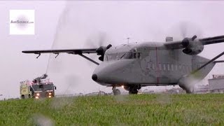 C23 Sherpa Retirement  Fire Hose Salute [upl. by Harvard]