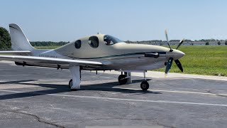 Turbine Lancair Evolution Startup Taxi and Takeoff [upl. by Eilram]