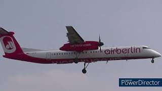 Throwback Air Berlin Bombardier Dash 8 Q400 DABQF Landing at Berlin Airport [upl. by Annirok]