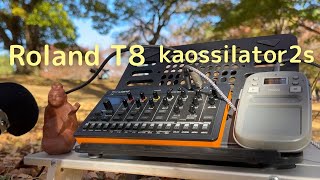 kaossilator 2s  roland aira compact T8  アナログシンク？無理矢理シンク？修行は続く [upl. by Yttik]