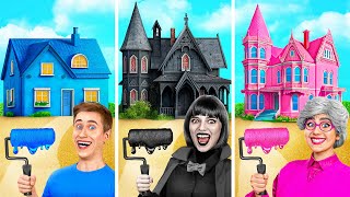 One Colored House Challenge with Vampire  Funny Challenges by Multi DO Smile [upl. by Aryad]