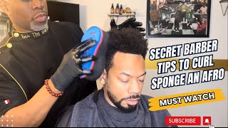 SECRET TIPS TO CURL SPONGE AN AFRO [upl. by Doralin]