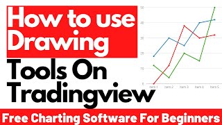 How To Use Drawing Tools on TradingView Free Chart Software TradingView E 27 [upl. by Shuma111]