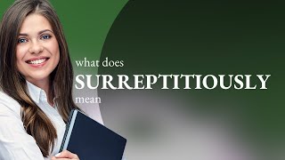 Surreptitiously • meaning of SURREPTITIOUSLY [upl. by Kreiner]