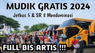 MUDIK GRATIS 2024 DIDOMINASI JETBUS 5 amp SR 3 [upl. by Rheba]