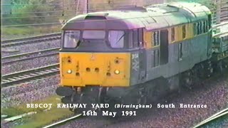 BR in the 1990s Bescot Railway Yard South Entrance Birmingham on 16th May 1991 [upl. by Eednyl890]