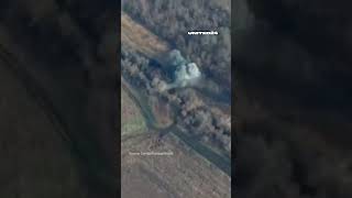 Americanmade HIMARS destroyed a Russian truck carrying artillery and ammunition warinukraine [upl. by Cower45]