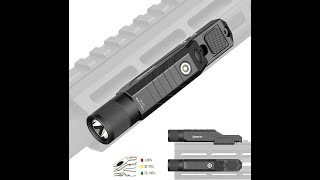 Under USD30 Picatinny amp Mlok Mounted 1750lm Zoomable Flashlight w Battery Level Indicator [upl. by Euqina]