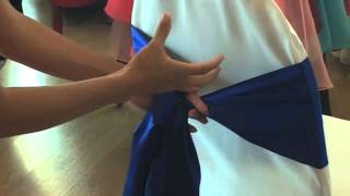 How to tie a satin chair cover bow [upl. by Deacon]