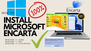 Windows 11 Microsoft Encarta Installation Works 100 [upl. by Milan544]