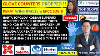 Daily KLSE BURSA UPDATE  1892024💥GLOVE COUNTERS DROPPED  💥PEKAT WINS RM115m EPCC JOB 💥 HARTA [upl. by Emyaj]