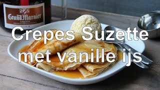 Crepes Suzette met vanille ijs recept [upl. by Hgielram]