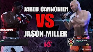 JARED CANNONIER VS JASON quotMAYHEMquot MILLER ONLINE UFC 5 [upl. by Dnaloy]