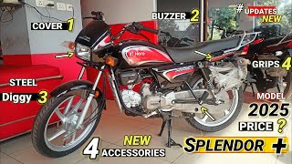 New hero splendor 2025 model  splendor new model 2024 price  splendor accessories  splendor xtec [upl. by Niras]