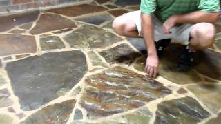 Flagstone patio characteristics  Austin TX [upl. by Wain]