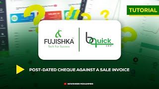 HOW TO POST A CUSTOMERS POSTDATED CHEQUE AGAINST A SALE INVOICE  FUJISHKA ERP [upl. by Kaspar]