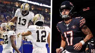 Saints vs Bears Preview  Pro Football Focus Reaction Video [upl. by Rodablas]