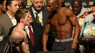 Floyd Mayweather vs Ricky Hatton Full Weigh In HD Jocelyn PoKim [upl. by Gassman]