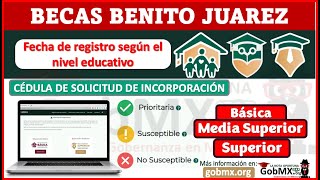 ¡ATENCION Cédula de Solicitud de Incorporación REGISTRO Becas Benito Juárez [upl. by Patin350]